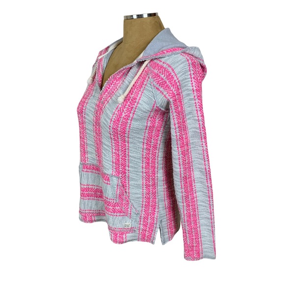 Billabong Striped Textured Knit Baja Beach Hoodie - Picture 3 of 8